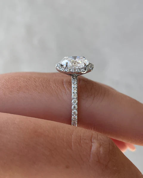 Oval Halo with Pavé