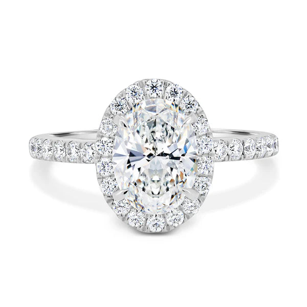Oval Halo with Pavé