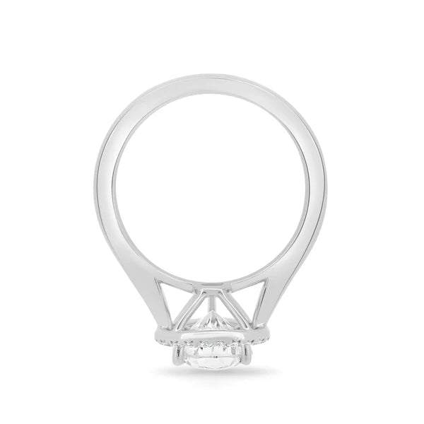5 prongs Cathedral Pear Halo