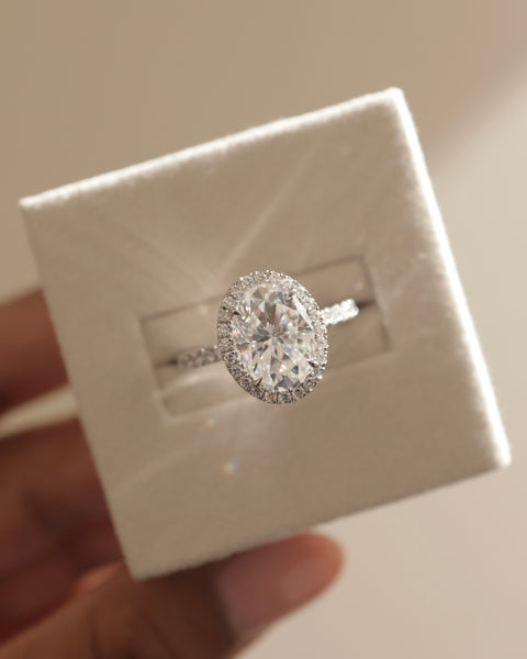 Oval Halo with Pavé