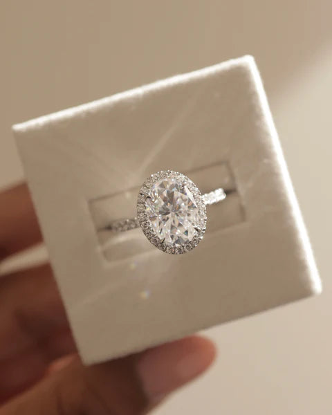Oval Halo with Pavé