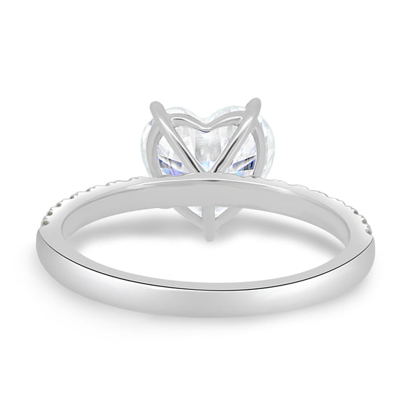 Heart Solitaire with Pavé