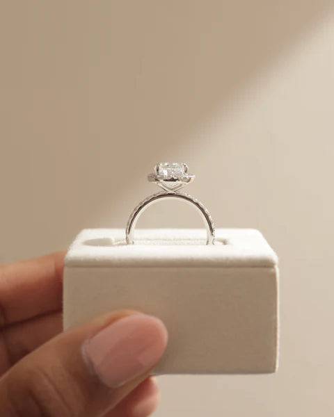 Oval Halo with Pavé