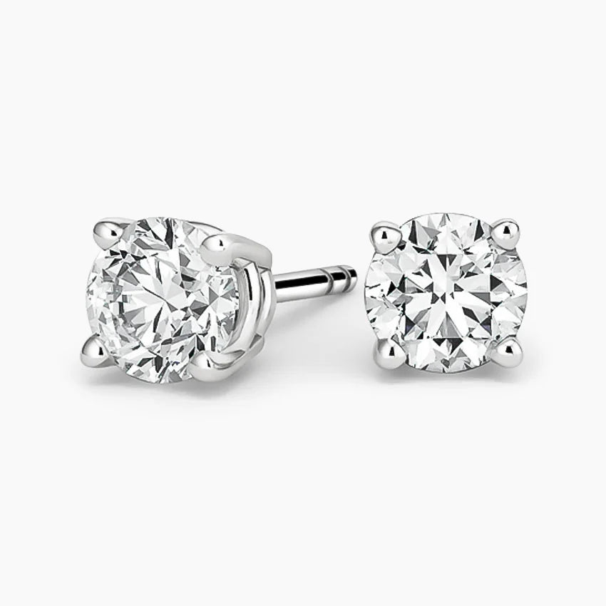 2ct total lab grown diamond earrings