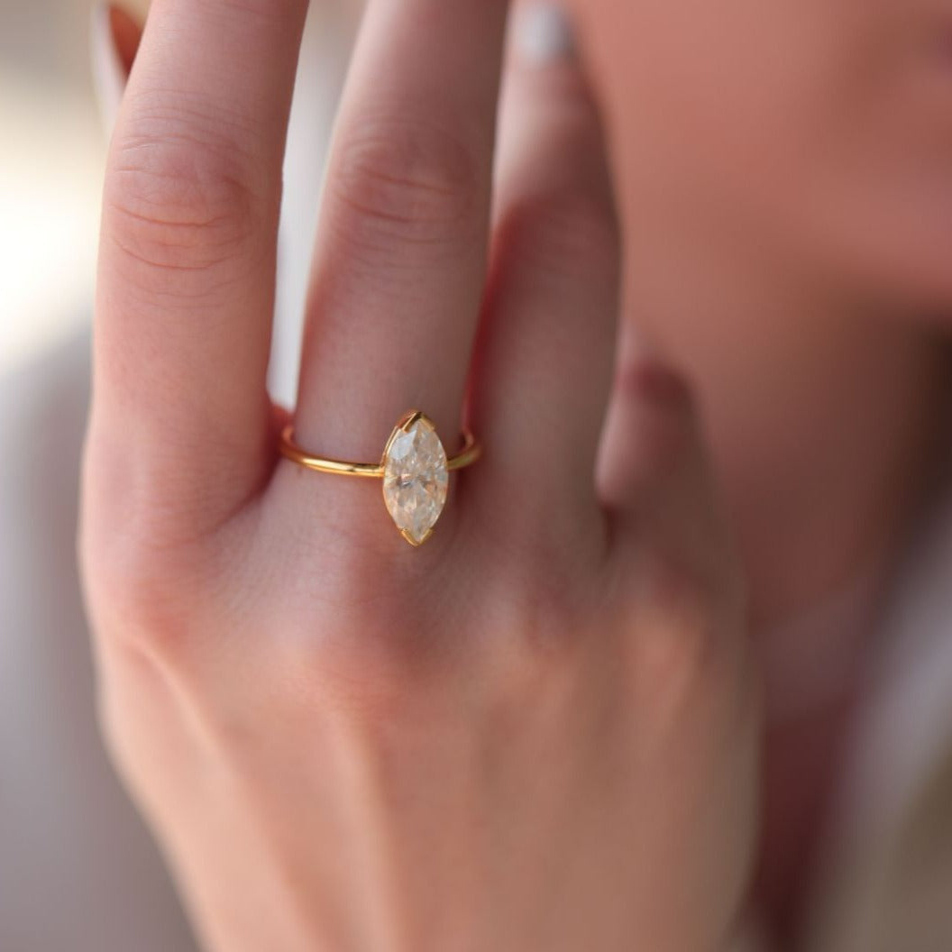 Solitaire Marquise Ring