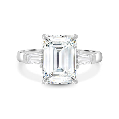 Solitaire Tapered Baguette Side Stones