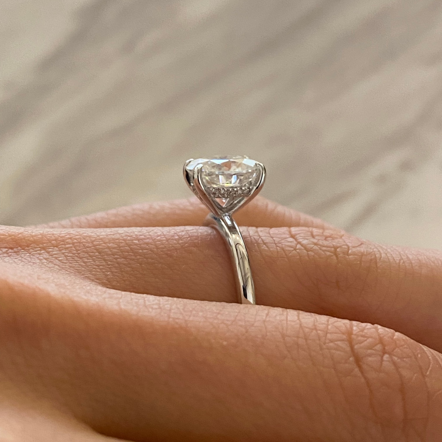 2ct Oval Moissanite Ring