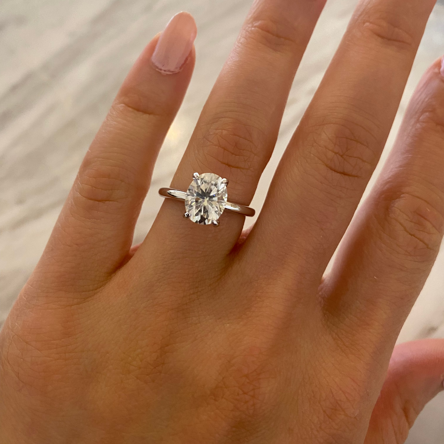 2ct Oval Moissanite Ring