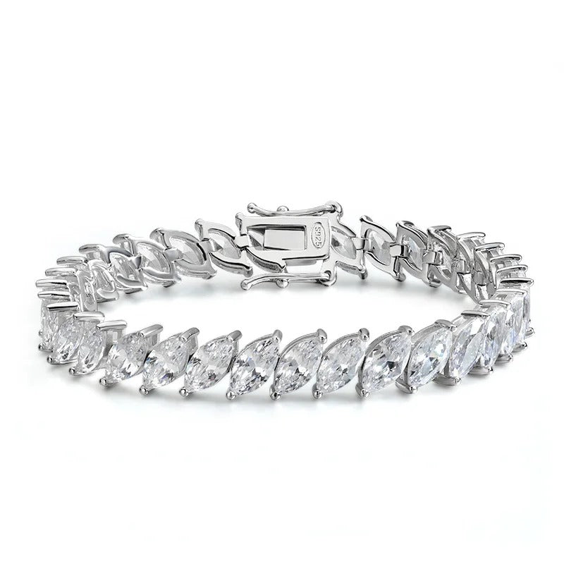 0.5ct Moissanite Marquise tennis bracelet