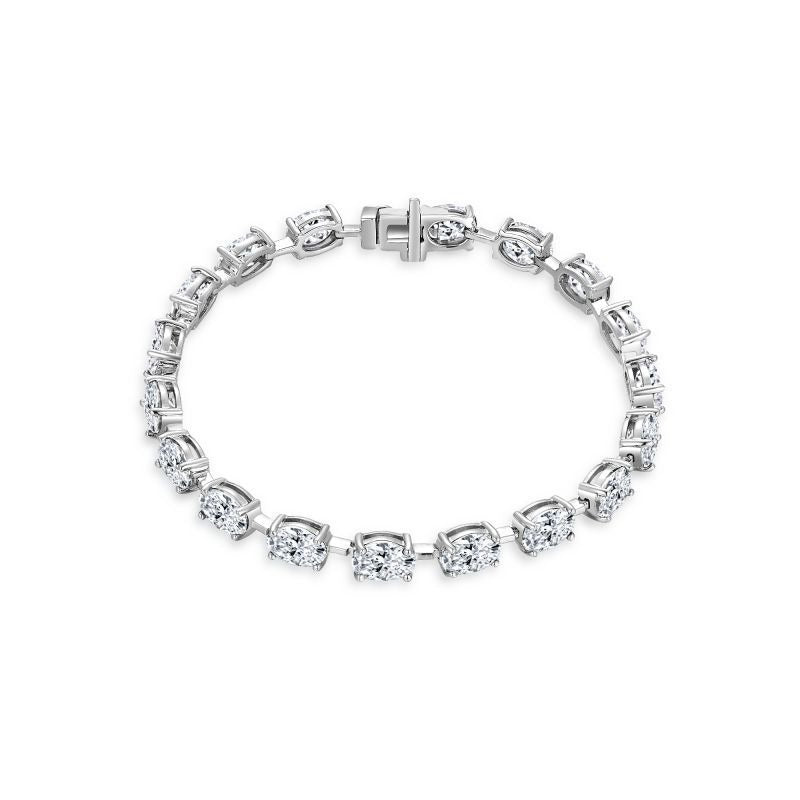 18ct Moissanite Oval Tennis Bracelet