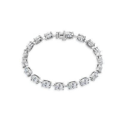 18ct Moissanite Oval Tennis Bracelet