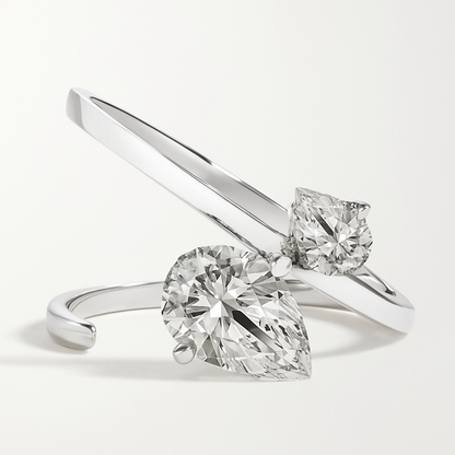 Dual pear diamond ring