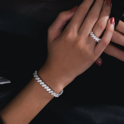 5.1ct Marquise Moissanite Eternity Band