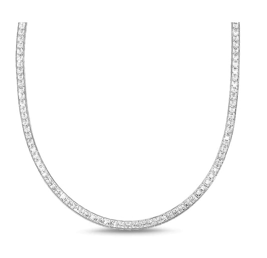 Princess Cut Tennis Necklace